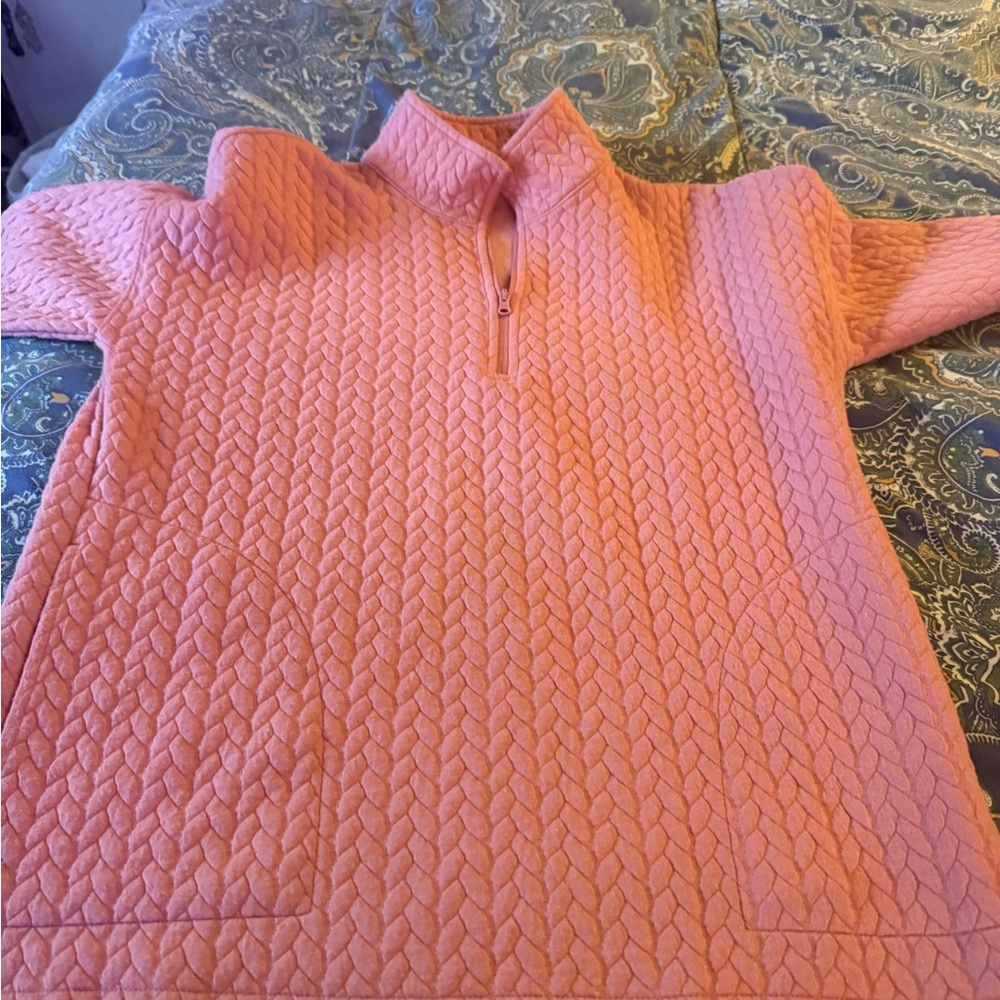 Talbots Coral Quilted Women's Sweater